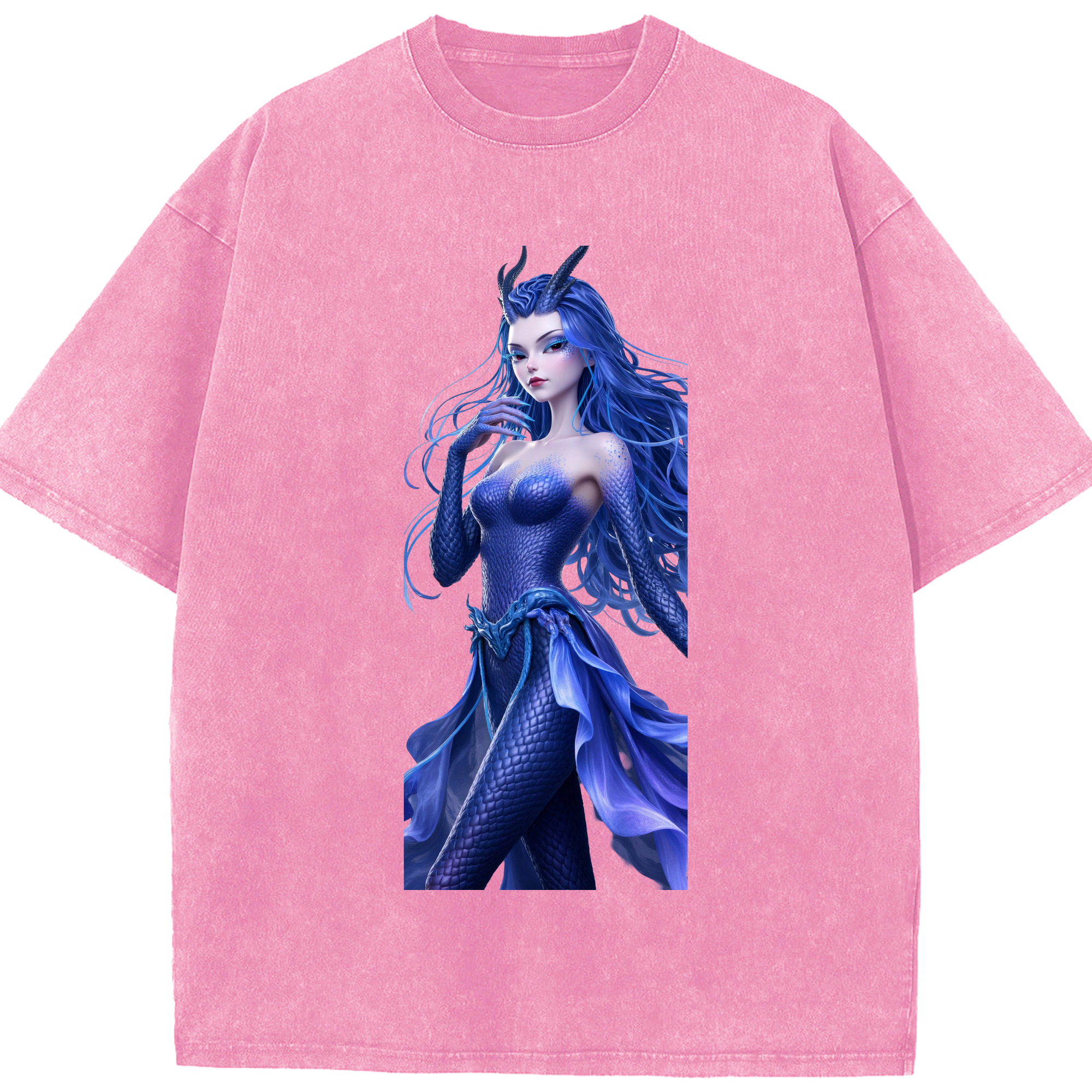 （画像用） Ne Zha 2 ナタ 魔童の大暴れ 綿100% ヴィンテージ風 半袖Tシャツ（フロントプリント）